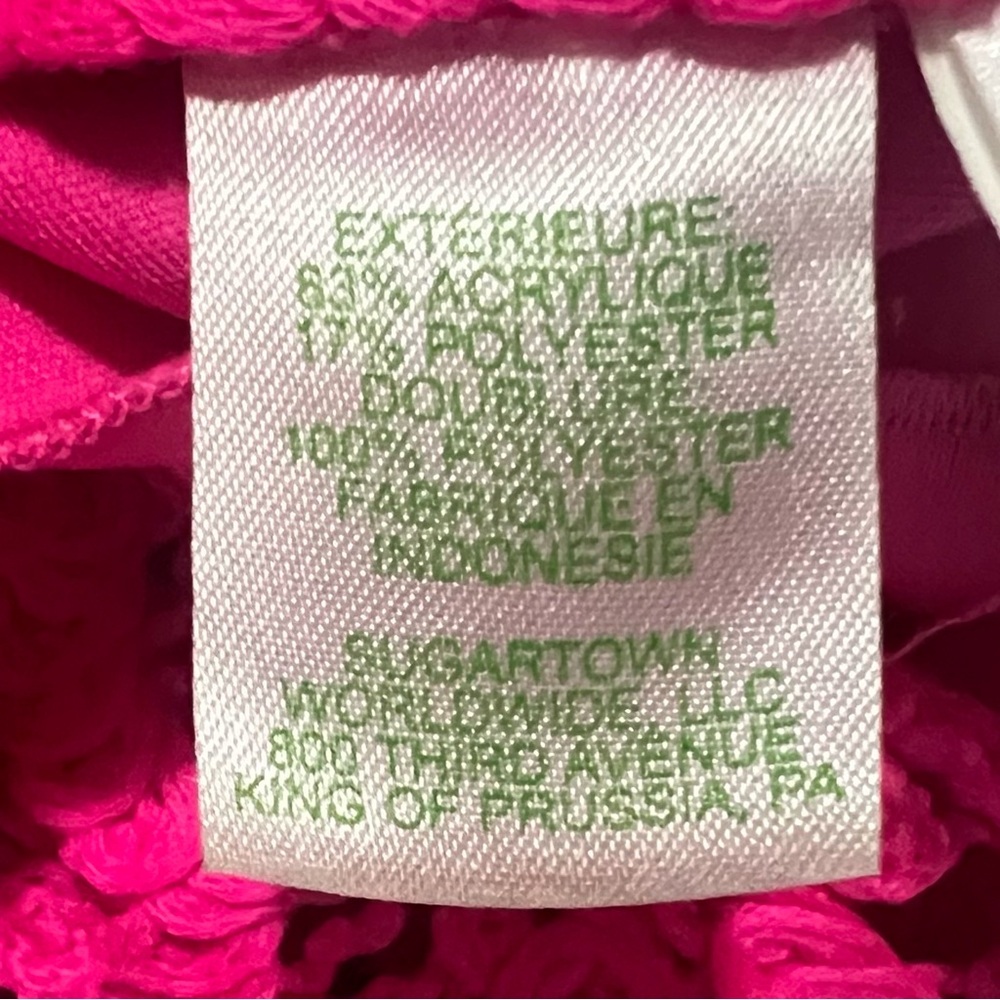 Lilly Pulitzer Astrid Crochet Shift Mini Dress in Pop Pink Size X-Small Hot Pink - Picture 10 of 13